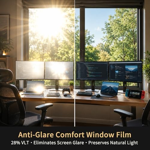 FILMGOO One Way Privacy Window Film Heat Control Mirror Tint 45.6Inx14.4Ft - Image 4