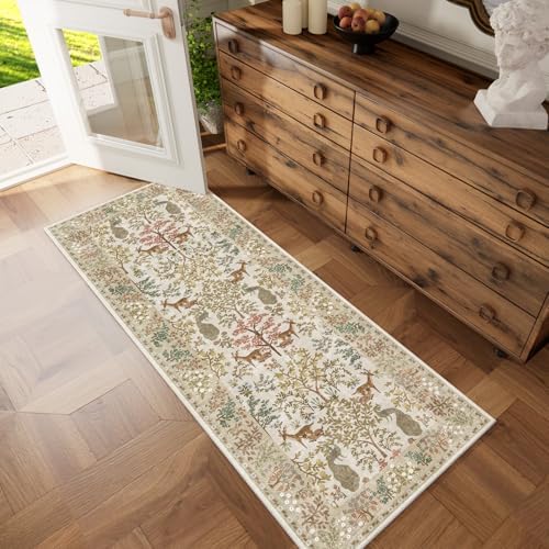 Runner Rugs Washable Kitchen Runner: 2'6"x8' Hallway Runner Rug Stain Resistant Non Slip Low Pile Soft Carpet Runners Rug for Bedroom Hallways Entryway Indoor Beside Bathroom Laundry Room - Image 6