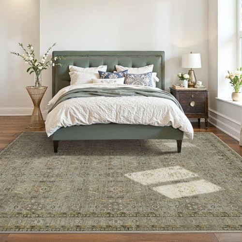 Rugxara 6x9 Area Rugs Washable Rug for Living Room Dining Room, Olive Green - Image 3