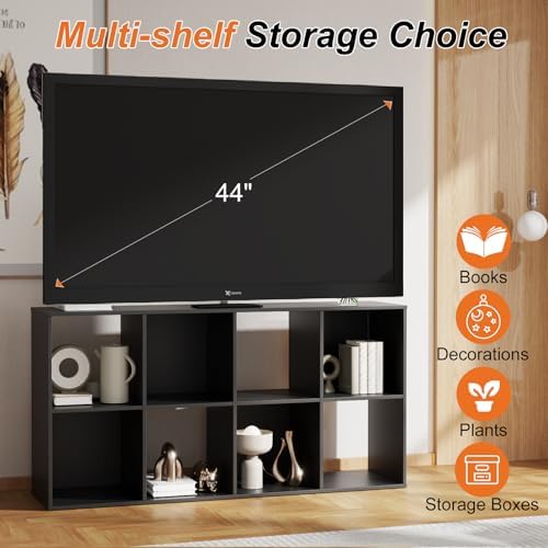 Sweetscripe Modern Cube Bookcase, Open Storage Shelf for Home Office, Black - Image 5