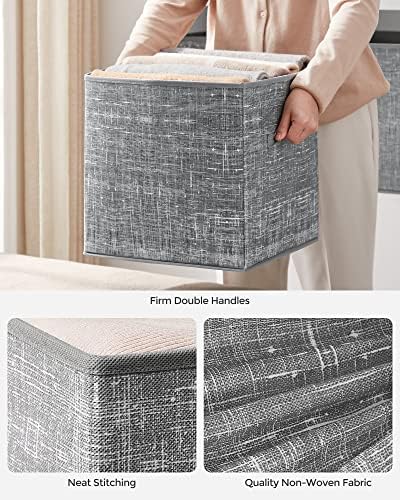 SONGMICS Storage Cubes, Set of 6, 13-Inch Foldable Closet Organizers - Image 5