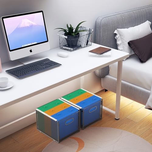 samstar 2 Pack Hanging File Organizer, Mesh File Folder Box Filing Box File Cabinet Organizer Storage Boxes, Letter Size - Image 6