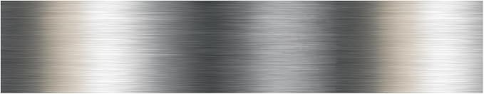 Metallic Stripe Wallpaper Border 196x4 Inch Peel and Stick Wall Border Silver Grey Brushed Metal Pattern Removable Vinyl Wall Trim for Kitchen Bathroom Living Room Office Decor - Image 2