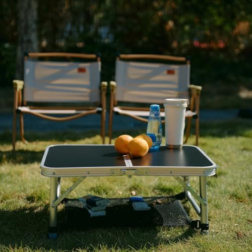 2FT Small Folding Table Portable Camping Picnic Table 3 Adjustable Height - Image 2