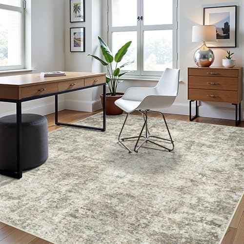 6x9 Area Rugs for Living Room Washable Bedroom Dining Room Beige Brown - Image 3