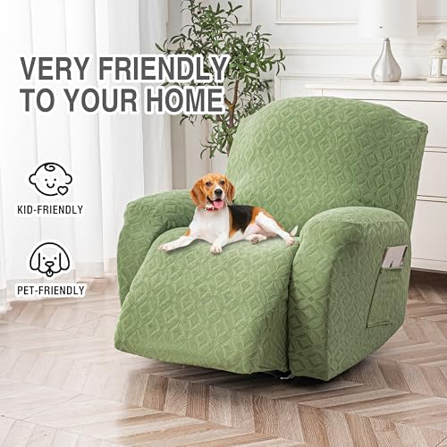 Genina Waterproof Recliner Chair Cover,XL-1 Seat Couch Cover,Matcha Green - Image 6
