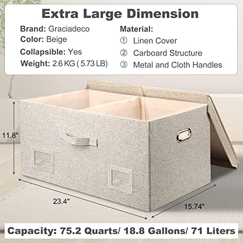 Storage Bins with Lids Fabric Closet Organizers Cubes Office Organization - Image 2