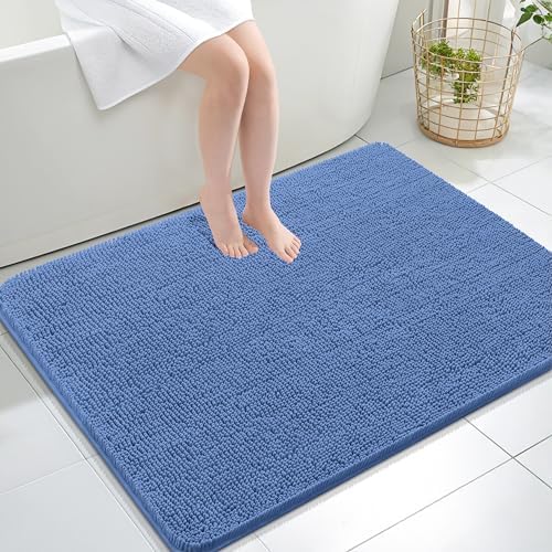 OLANLY Large Bathroom Rugs 40x32, Extra Soft Absorbent Chenille Bath Rugs by OLANLY