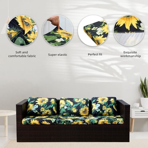 8 Pcs Outdoor Cushion Covers, Patio Sofa Cushion Covers Replacement - Image 4