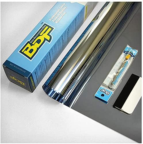 BDF S05 Window Film Daytime Privacy and Heat Control Mirror Silver 5 (Very Dark) - 24in X 24ft - Image 2