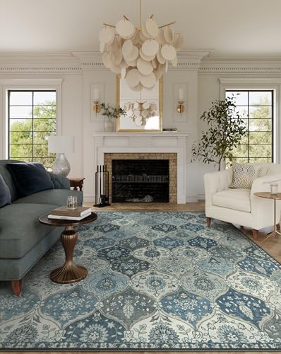 Lahome Moroccan Washable Rugs 9x12, Soft 9x12 Area Rug for Living Room by Lahome