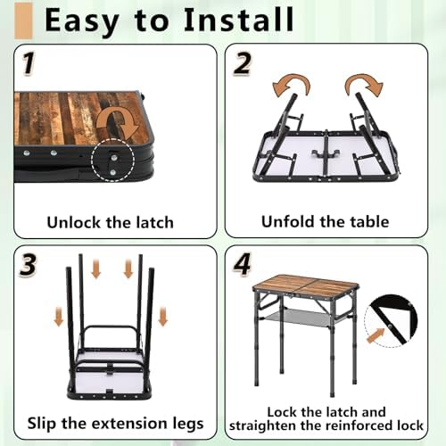 YihuiKo Folding TV Tray, Lightweight Portable Small Foldaing Table - Image 5