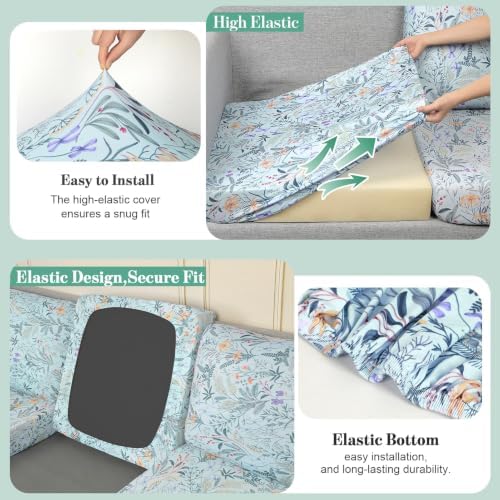 8Pcs Patio Cushion Covers Stretch Outdoor Furniture Protector Slipcovers - Image 4