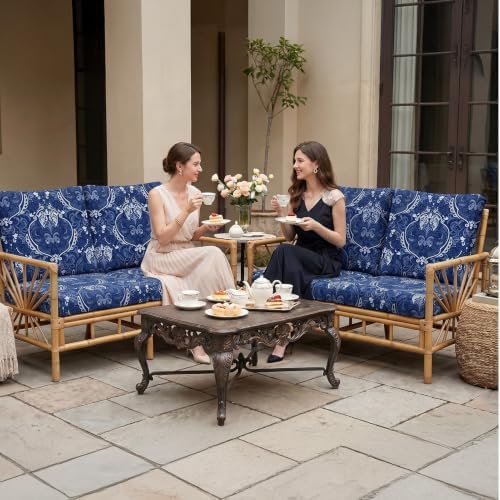 8Pcs Patio Cushion Covers Stretch Outdoor Furniture Protector Slipcovers - Image 2