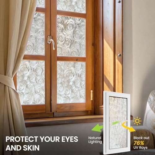 ADD.HERES Window Privacy Film, Glass Decorative Static Cling, 17.5" x 78.7" - Image 5