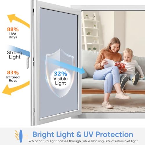 SUNBABY Window Privacy Film, One Way Mirror & Heat Blocking, 35.4"x157.5" - Image 3