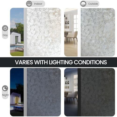 ADD.HERES Window Privacy Film, Glass Decorative Static Cling, 17.5" x 78.7" - Image 4
