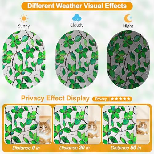 Frosted Privacy Window Film Static Cling Decorative Glass Film45.2x78.7in - Image 4