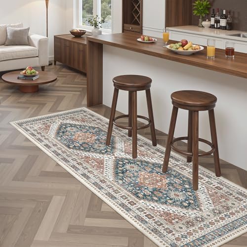 Madane Washable Runner Rug 2x6 Runners for Hallways Non Slip, Navy Blue - Image 3