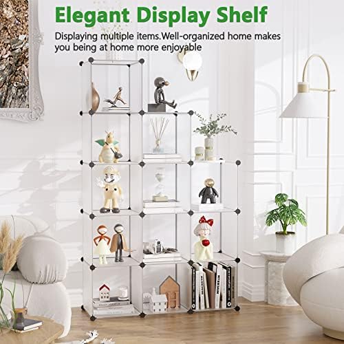 C&AHOME Cube Storage Organizer, 12-Cube Shelf Units, Closet Cabinet White - Image 2