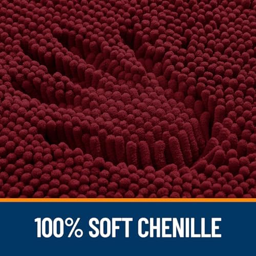 OLANLY Bathroom Runner Rugs 44x24, Extra Soft Absorbent Chenille Bath Rugs - Image 3
