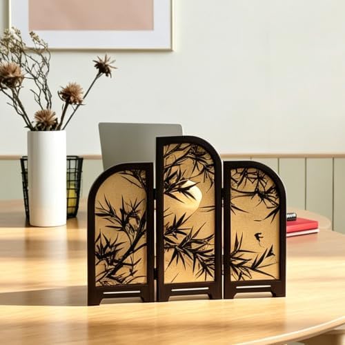 3-Piece Zen Bamboo & Moon Desktop Decorative - Image 3