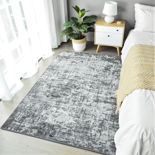 Modern Abstract 3x5 Rug, Non Slip Entryway Rug, Soft Machine Washable Rugs - Image 3