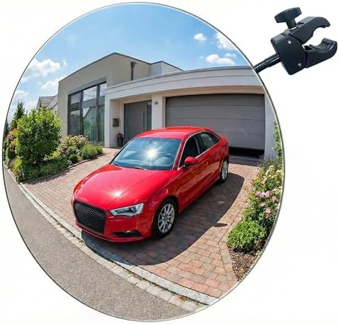 11.6 Inch Acrylic Convex Mirror, Adjustable Clamp Mount by Unknown