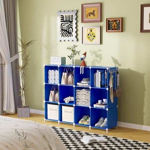 AWTATOS Cube Storage Organizer Closet Organizers 12 Cube Storage Shelves - Image 4