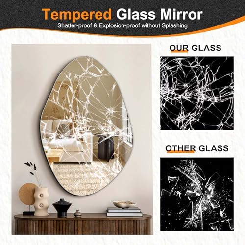 Delma Irregular Wall Mirror, 36"x24" - Image 5