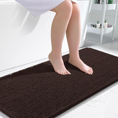OLANLY Bathroom Runner Rugs 47x24, Extra Soft Absorbent Chenille Bath Rugs by OLANLY