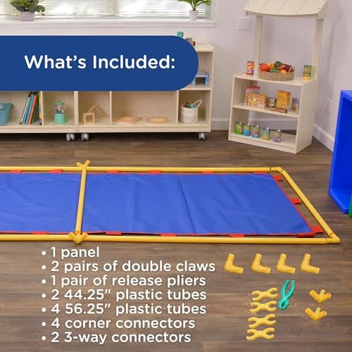 Children's Factory Big Screen Right Angle PlayPanel, Kids Room Divider, Classroom Privacy Screen, Blue - Image 3