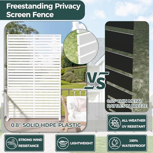 72" Privacy Screen Outdoor Privacy Fence Panel for Patio - Image 3