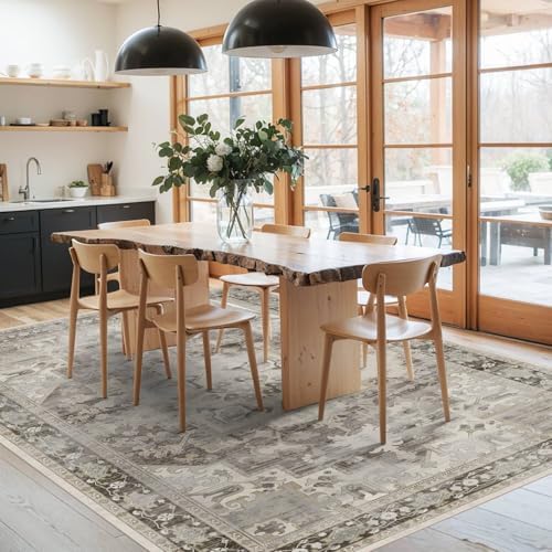 Rugxara 5X7 Washable Area Rug for Living Room,Brown - Image 3
