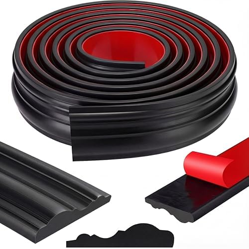 118 Inch x 2.36 in Peel and Stick Wall Molding Trim Black Chair Rail Panel Flexible Self Adhesive 3D Crown Moulding Trim for DIY Home Wall Decor Mirror Protection Door Cabinet Frame(Stylish) by Innconee