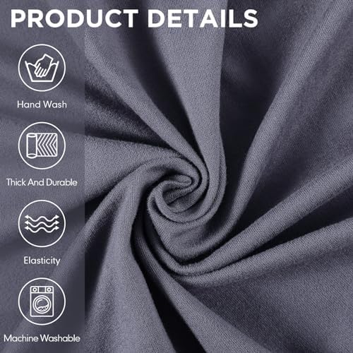 Peryiter 3 Pcs Couch and Loveseat Sofa Covers,Dark Gray,Milk Silk - Image 4