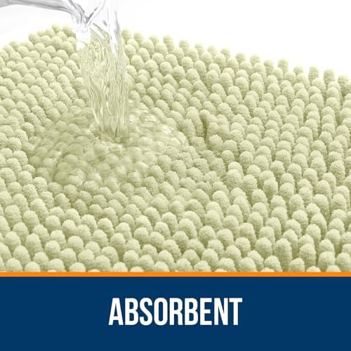 OLANLY Bathroom Runner Rugs 47x20, Extra Soft Absorbent Chenille Bath Rugs - Image 4