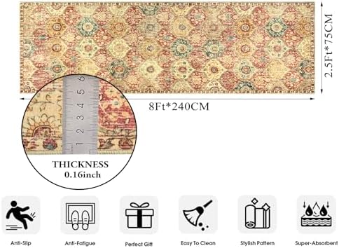 Lahome Moroccan Hallway Rug, 2'5''x8' Soft Washable Kitchen Runner Rugs - Image 2