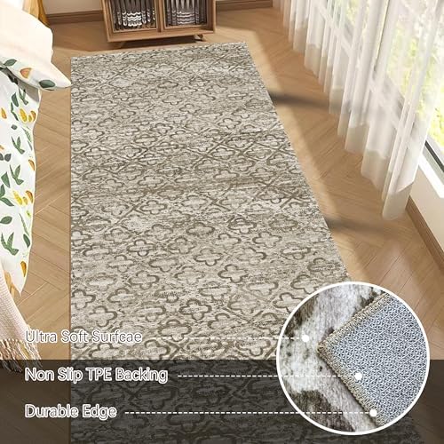 RUGSURE Washable Area Rugs, 2'6'' x 8' - 1/6 Thick - Stain & Water Resistant Non-Slip - Perfect Resistant Rug for Living Room, Bedroom, Nursery, Pet & Child Friendly, Vibrant Colors Rugs, Brown - Image 5