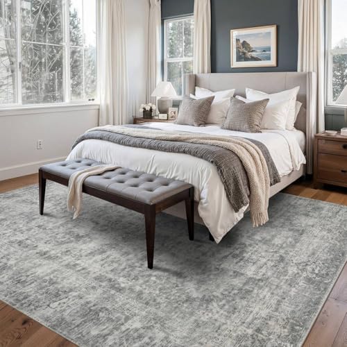 Rugxara Grey Area Rugs 5x7 Washable Rug for Living Room Bedroom - Image 4