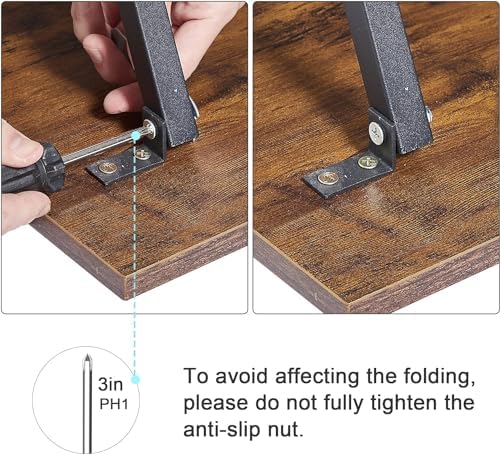 VECELO Folding TV Tray for Eating Set of 4, Portable Dinner/Snack Table with Cup Holder for Couch, Living Room and Small Space, Antique Brown - Image 6