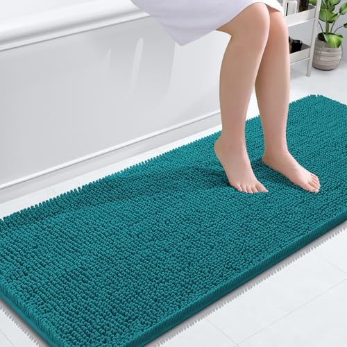 OLANLY Bathroom Runner Rugs 59x24, Extra Soft Absorbent Chenille Bath Rugs by OLANLY