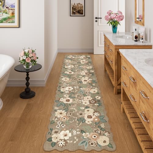 DUKINO 2x10 Runner Rug for Hallway, Washable Kitchen Rugs, Light Taupe - Image 5