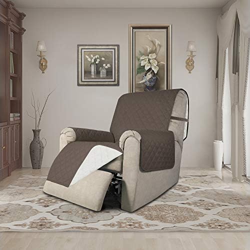 Easy-Going Reversible Couch Cover, Recliner 19 in, Taupe/Ivory - Image 2