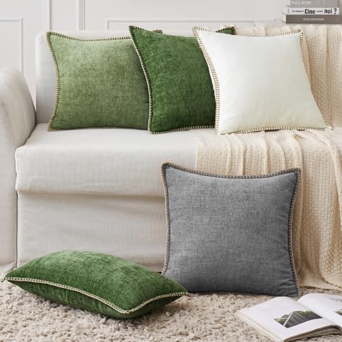 MIULEE Decorative Euro Sham Pillow Covers 24x24 Inch Dark Gray 2 Pack - Image 5
