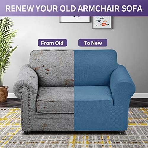 Joccun Stretch Chair Couch Cover,1-Piece Sofa Slipcover Spandex Jacquard Fabric Sofa Covers with Elastic Bottom,Washable Furniture Protector for Dogs,Cats,Kids(Armchair, Wide 35" - 55",Niagara) - Image 6
