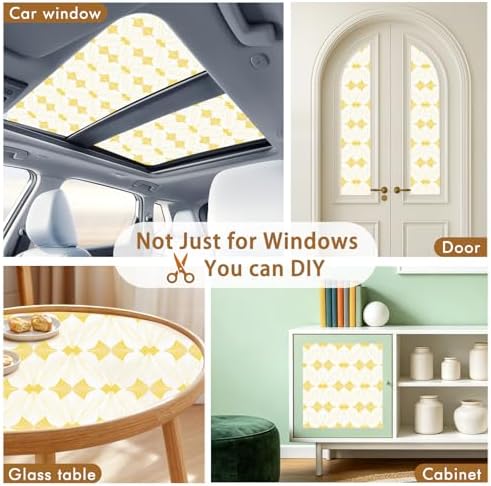 SOMWISE Frosted Window Privacy Film, Decorative Sun Heat Blocking, Anti UV - Image 6