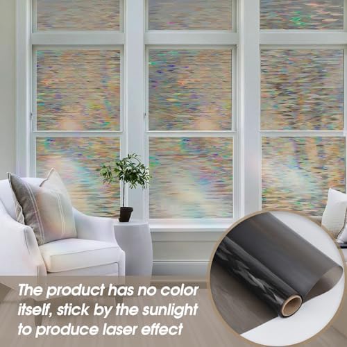 KESPEN Decorative Stained Glass Window Film, Rhombic Brown, 35.4In X 6.5Ft - Image 3
