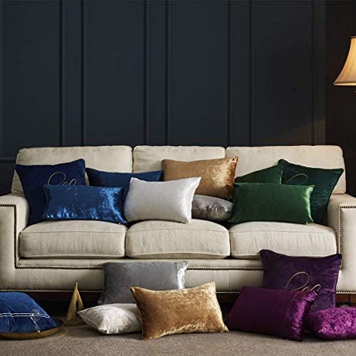 GIGIZAZA White Velvet 12x20 Lumbar Decorative Throw Pillow Covers Cases for Sofa Bed 2 Pack Soft Cushion Cover - Image 5