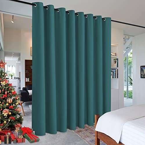 RYB HOME Room Divider Curtains Thermal Insulated Noise Reduce Extra Wide Privacy Panels for Kids Bedroom Nursery Laundry Room Partitions, Wide 180 inches x Long 96 inches, Teal, 1 Panel by RYBHOME